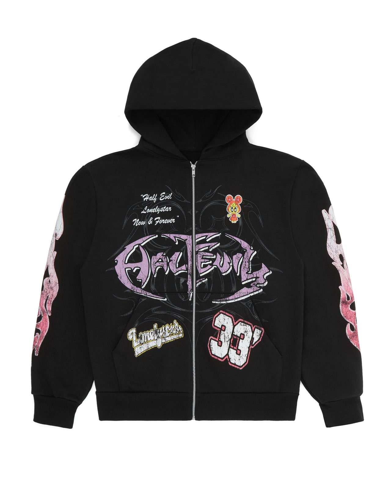 STICKER ZIP-UP HOODIE