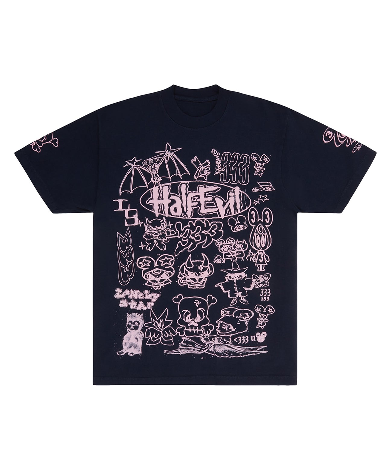 NAVY EVILSTAR SKETCH TEE